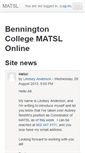 Mobile Screenshot of matsl.bennington.edu
