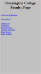 Mobile Screenshot of faculty.bennington.edu